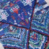 Colorful Boucherouite Moroccan rug - 74 x 129 cm