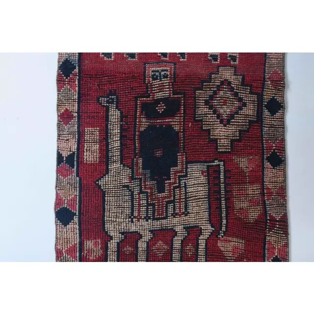 Vintage Turkish Hand-Knotted Wool Cotton Purple Runner 90x288