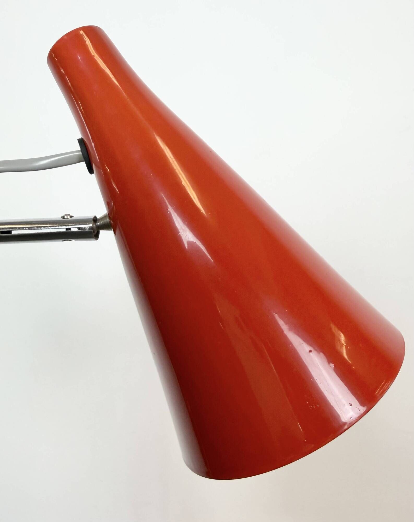 Vintage Red Table Lamp by Josef Hůrka for Lidokov, 1960s