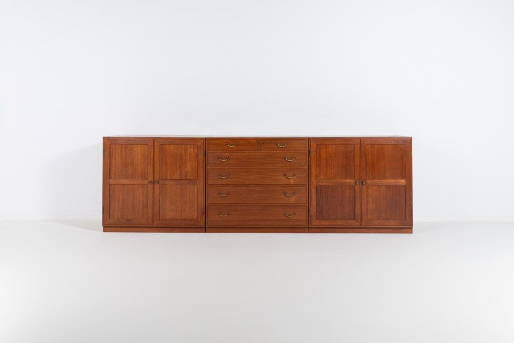 Set of 3 teak cabinets by Tove and Edvard Kindt-Larsen for Thorald Madsen, 1950s