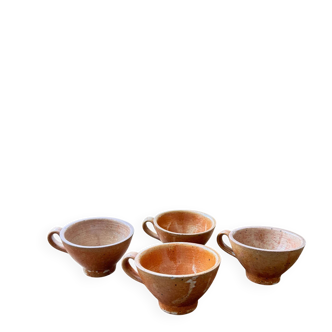 Set of 4 stoneware mugs – artisanal spirit