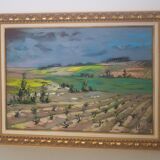 Vintage oil painting on canvas