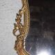 Napoleon III mirror bronze decoration of node and flowers 52 x 95 cm