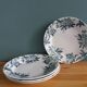 Assiettes Terre de fer Saint Amand décor Anémone