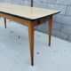 Large table with oak spindle top formica year 50