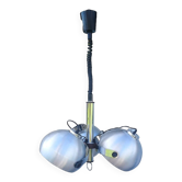 Suspension Lustre Space Age 1970 Eyeball Massive Art Belgique aluminium brossé