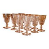 Set of 12 crystal port glasses from Saint-Louis - Caton model