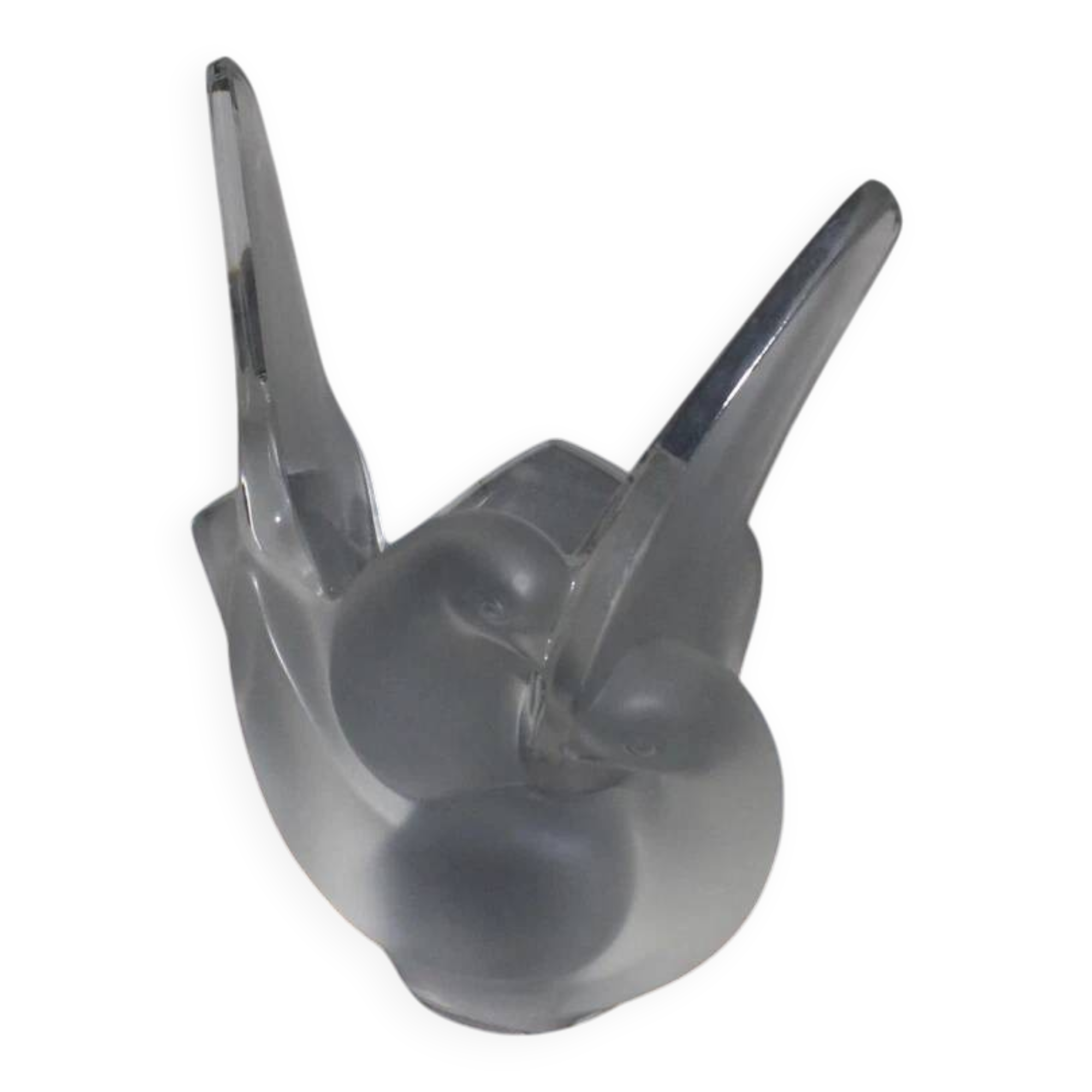"Sylvie" crystal dove flower vase circa 1970 Lalique France