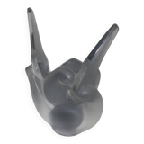 "Sylvie" crystal dove flower vase circa 1970 Lalique France