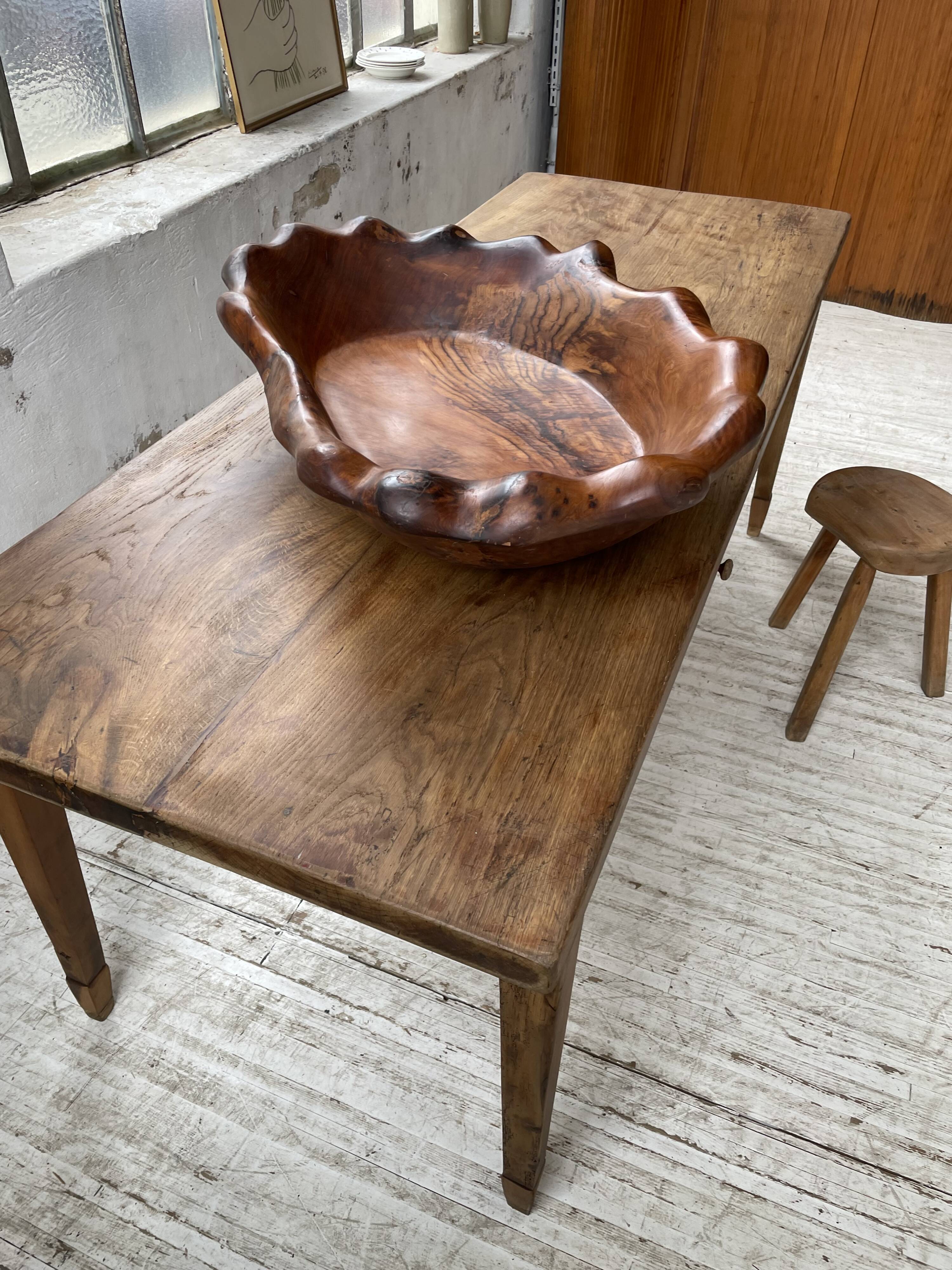 XL thuja root wooden dish