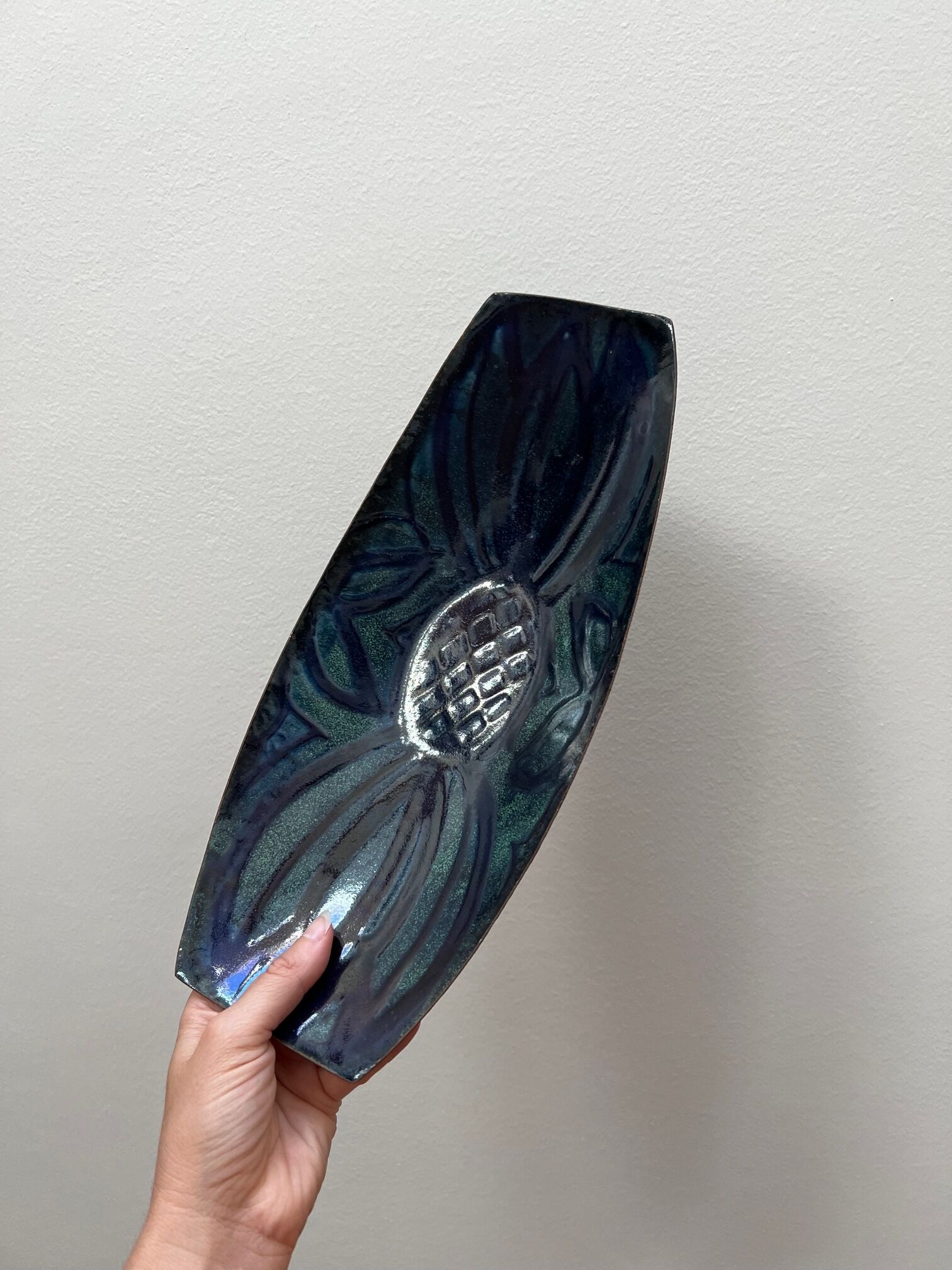 Coupelle métal emaillé art déco