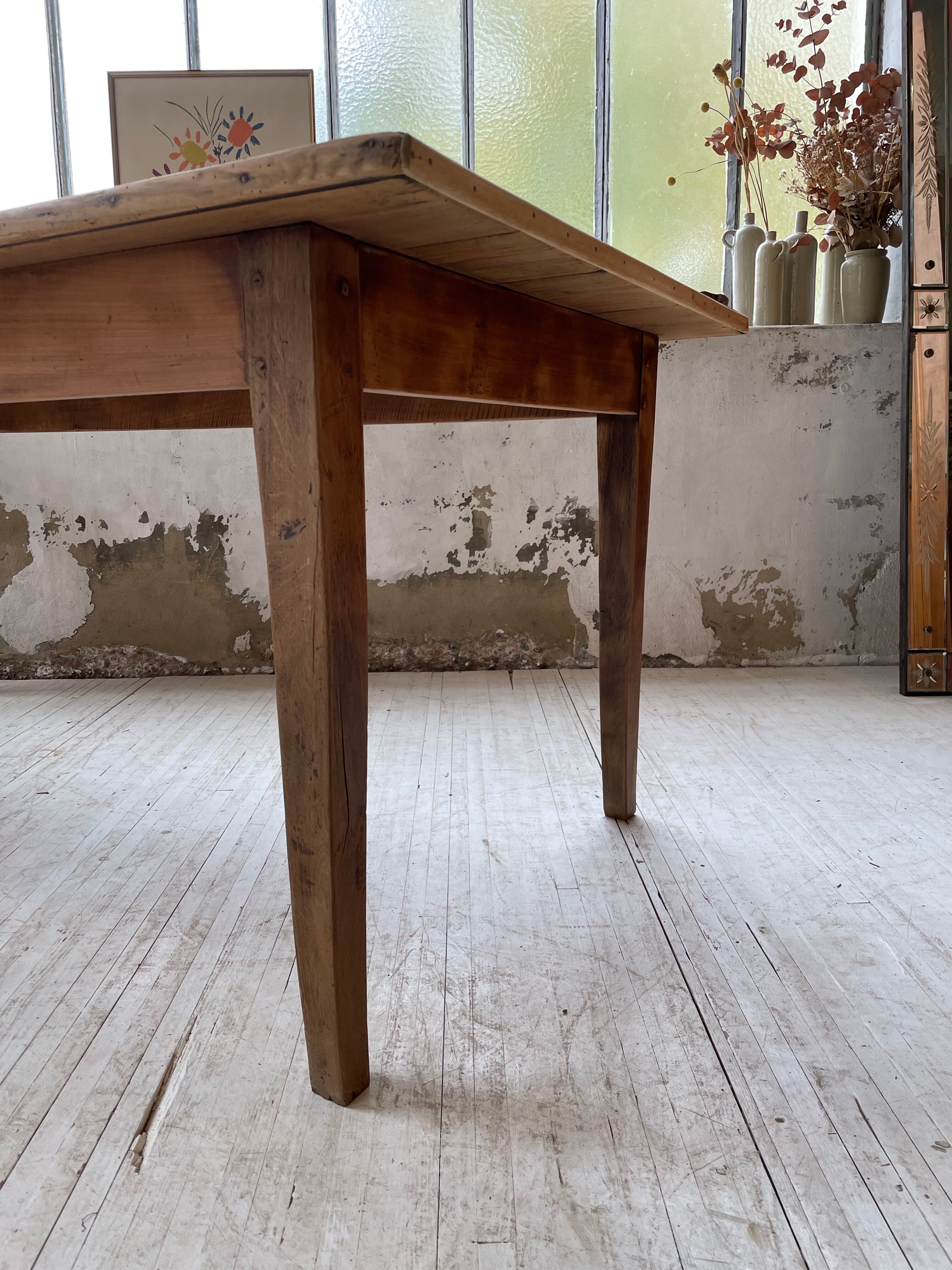 Oak farmhouse table 2m