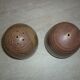 Salt and pepper service in purple-parma ceramic