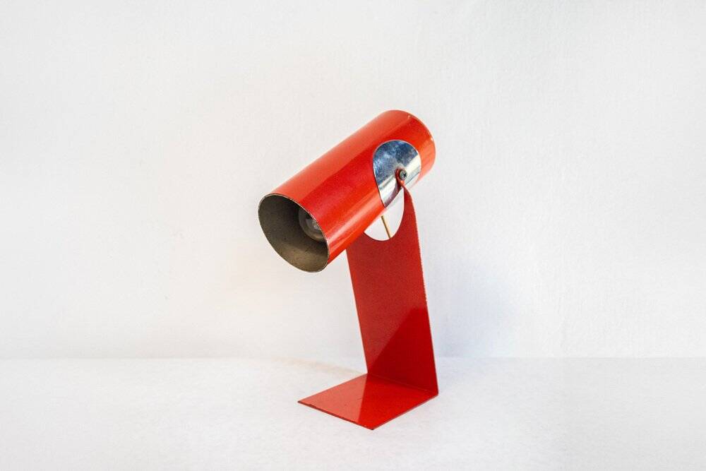 Lampe de bureau en métal laqué, années 70