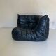Chauffeuse d'angle Togo en cuir noir par Ligne Roset