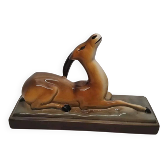 Large Ceramic Antelope Statuette