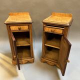 Paire de tables de chevet victoriennes en bois satiné