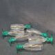 6 Luminarc molière champagne flutes aqua green foot