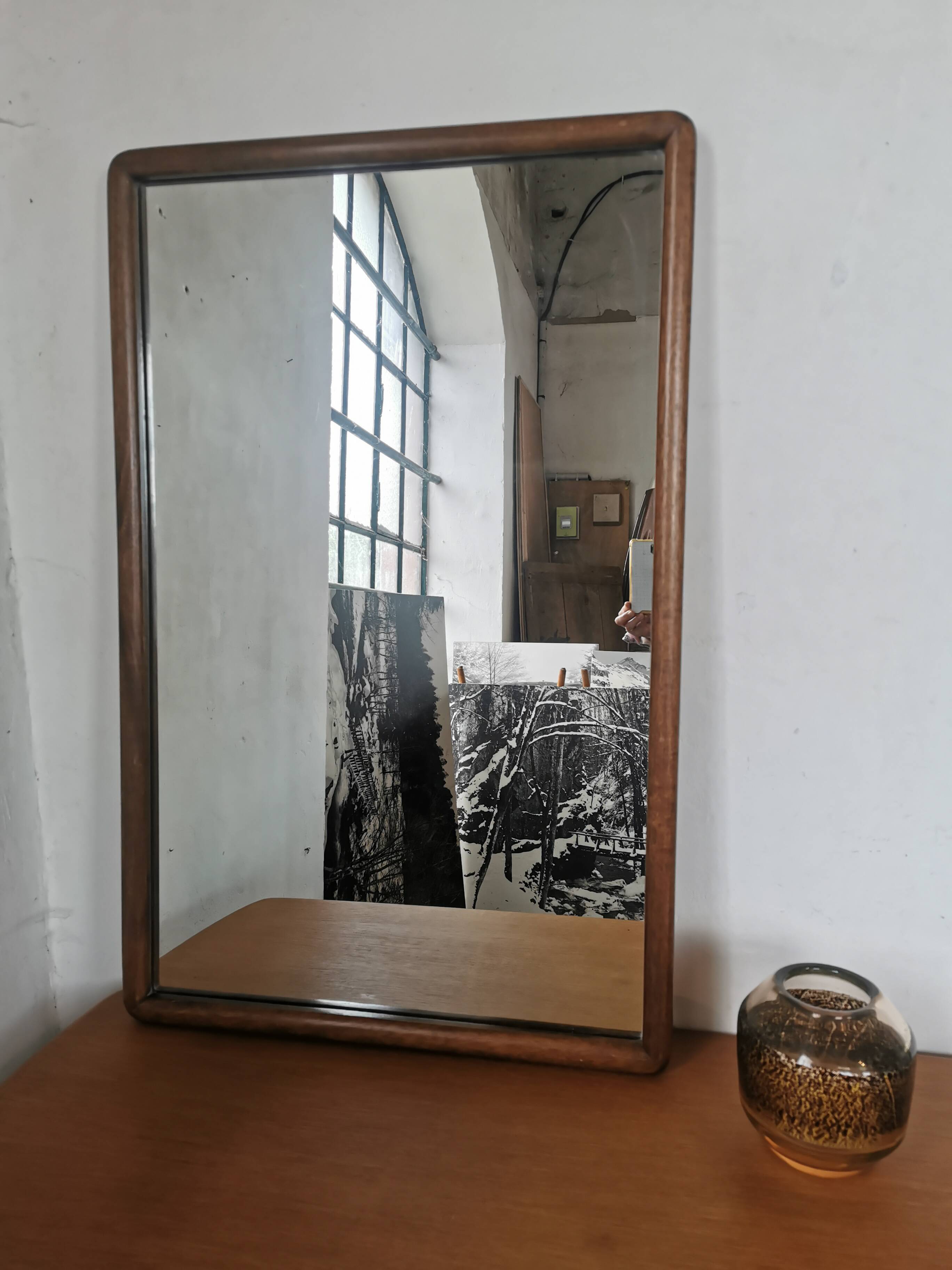 Scandinavian mahogany mirror