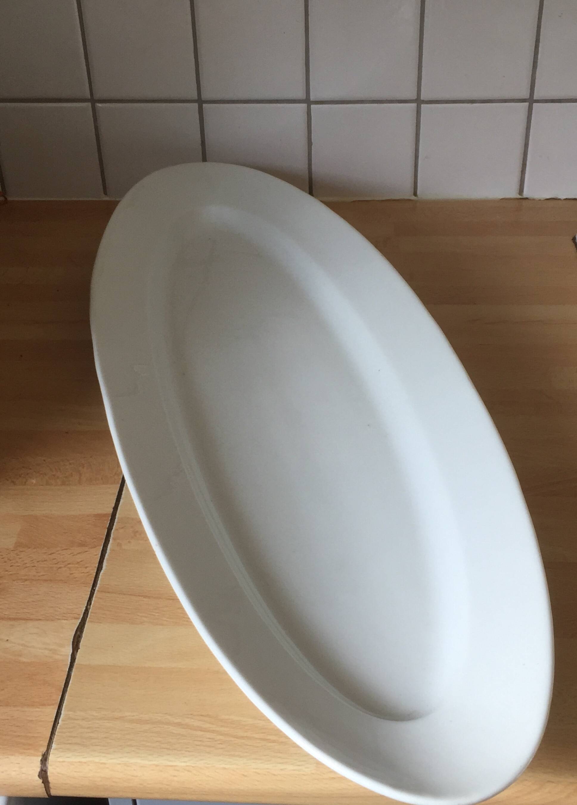 fish serving dish - white porcelain - length 69.50cm - vintage