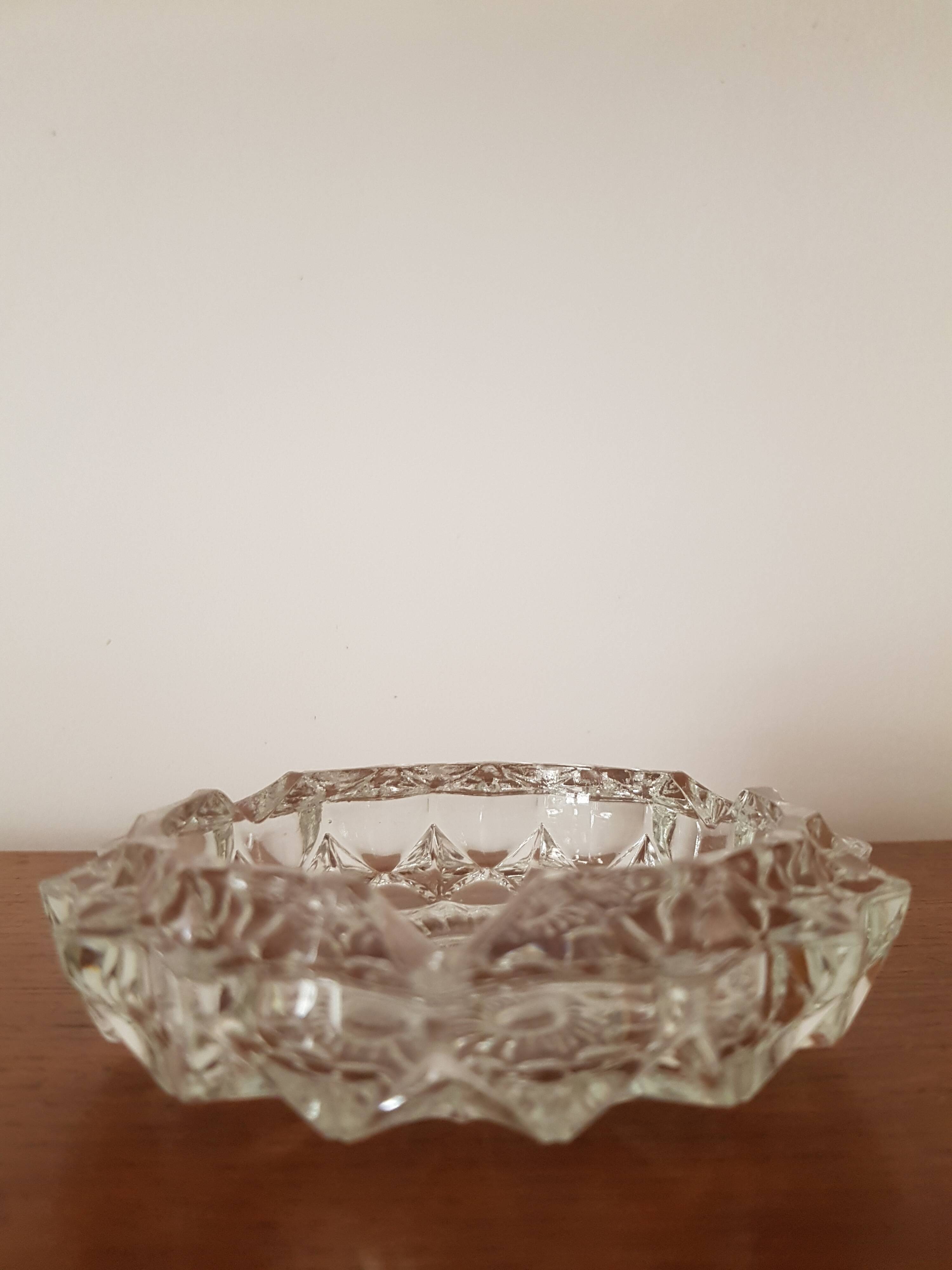 Vintage crystal ashtray