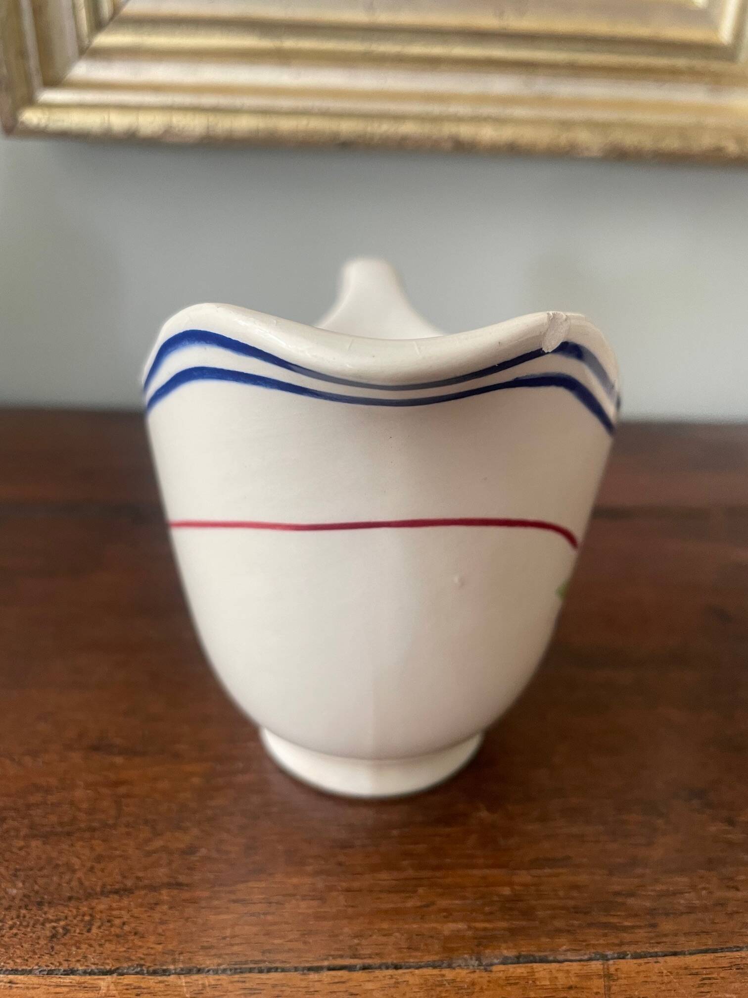 Lunéville K & G "primevere" hand-painted gravy boat