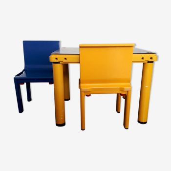 Desk and two chairs Kartell systema scuola