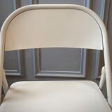 Duo de chaises pliantes en acier années 1980