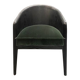 Gilles & Boissier Art Deco armchair in cedar and velvet