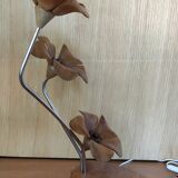 Lampe floral design en bois