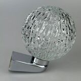 60s 70s wall lamp ball lamp metal chrome & glass space age design