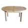 Oval wooden table – 2 extensions – sandblasted & varnished