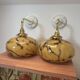 Pair of Art Deco wall sconces in marbled opaline