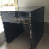 Lot de 2chevets en laque d'ambre bleu