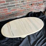 Marble and steel coffee table