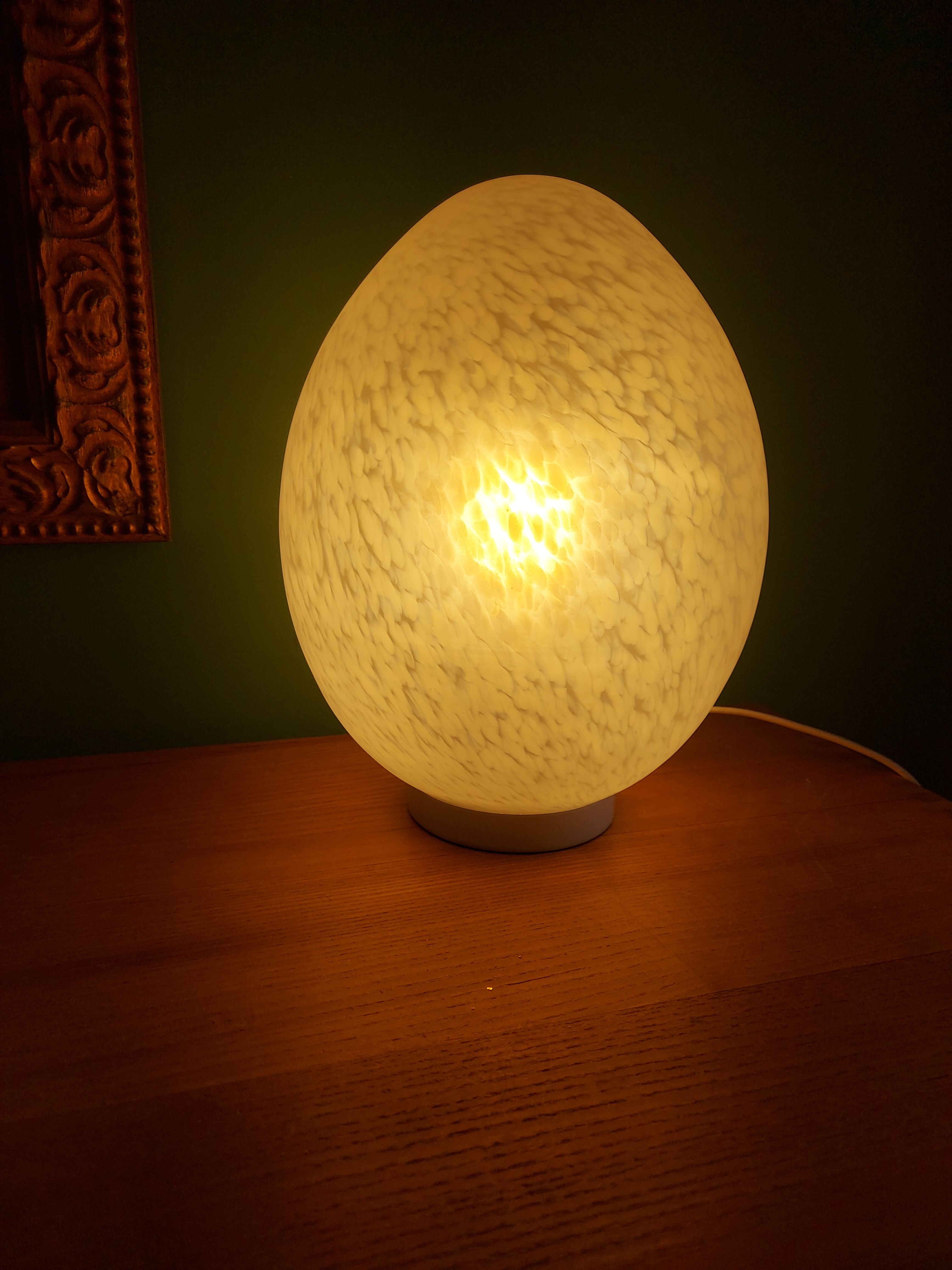 Lampe oeuf en verre