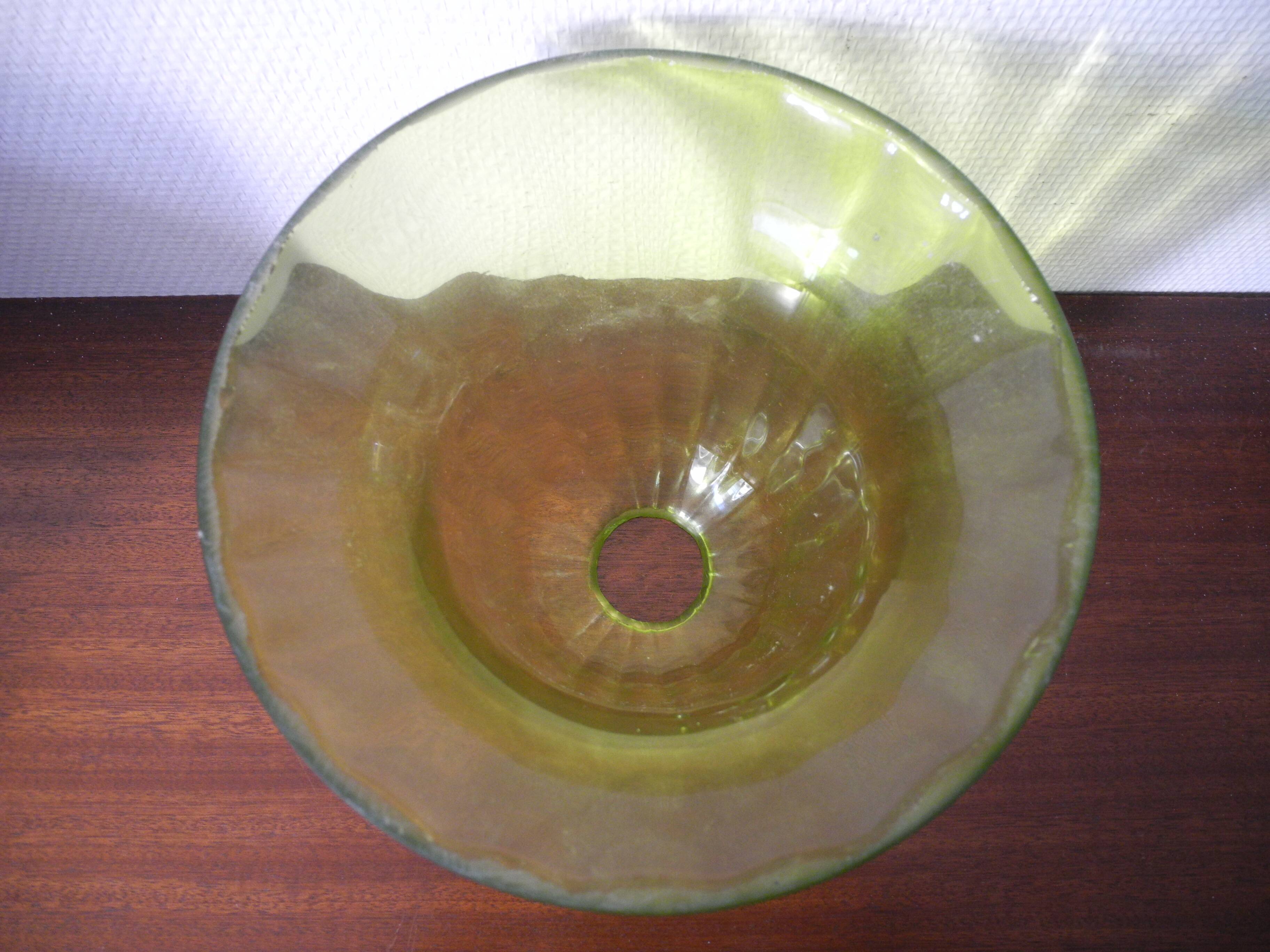 old blown glass lampshade vintage pendant light