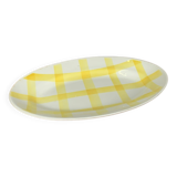 Small Ramekin Moulins des loups, orchies pattern yellow tablecloth, 1950