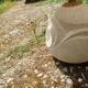 Vintage antique lamp with a stone base.