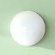 Pair Art Deco white glass wall or ceiling lamps