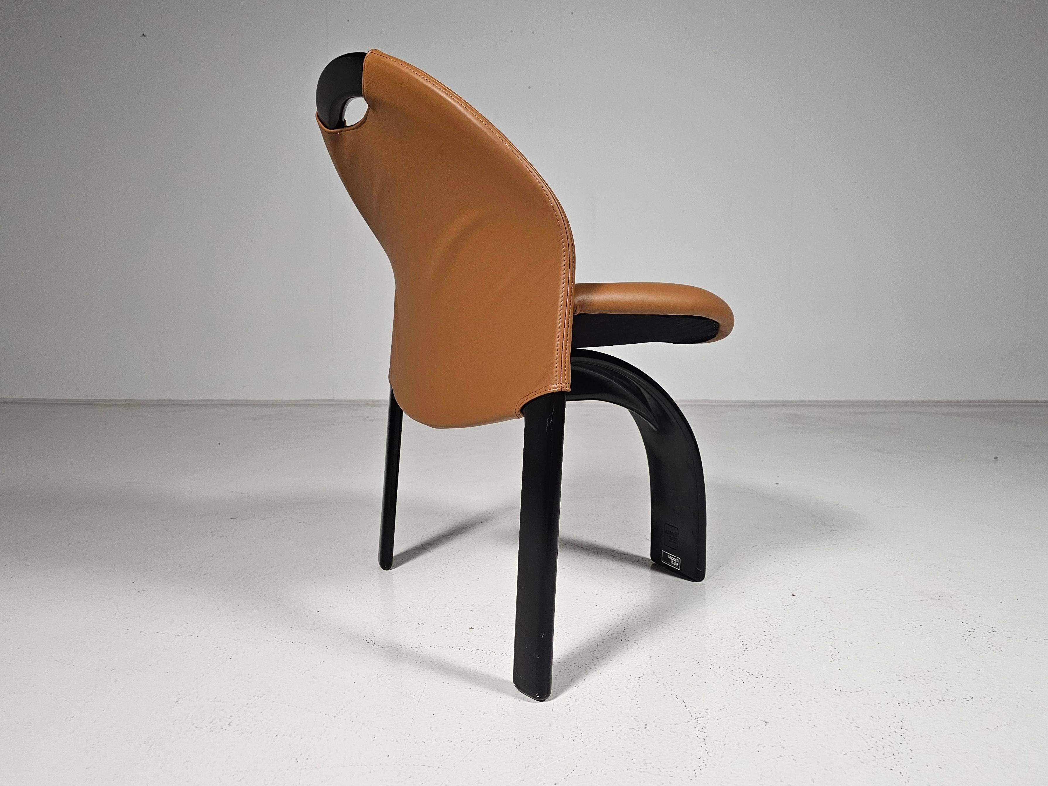 Set of 6 'Sail' dining chairs by Giovanni Offredi for Saporiti, 1973