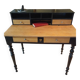 Bureau ancien restauré style campagne chic / bicolore noir et bois