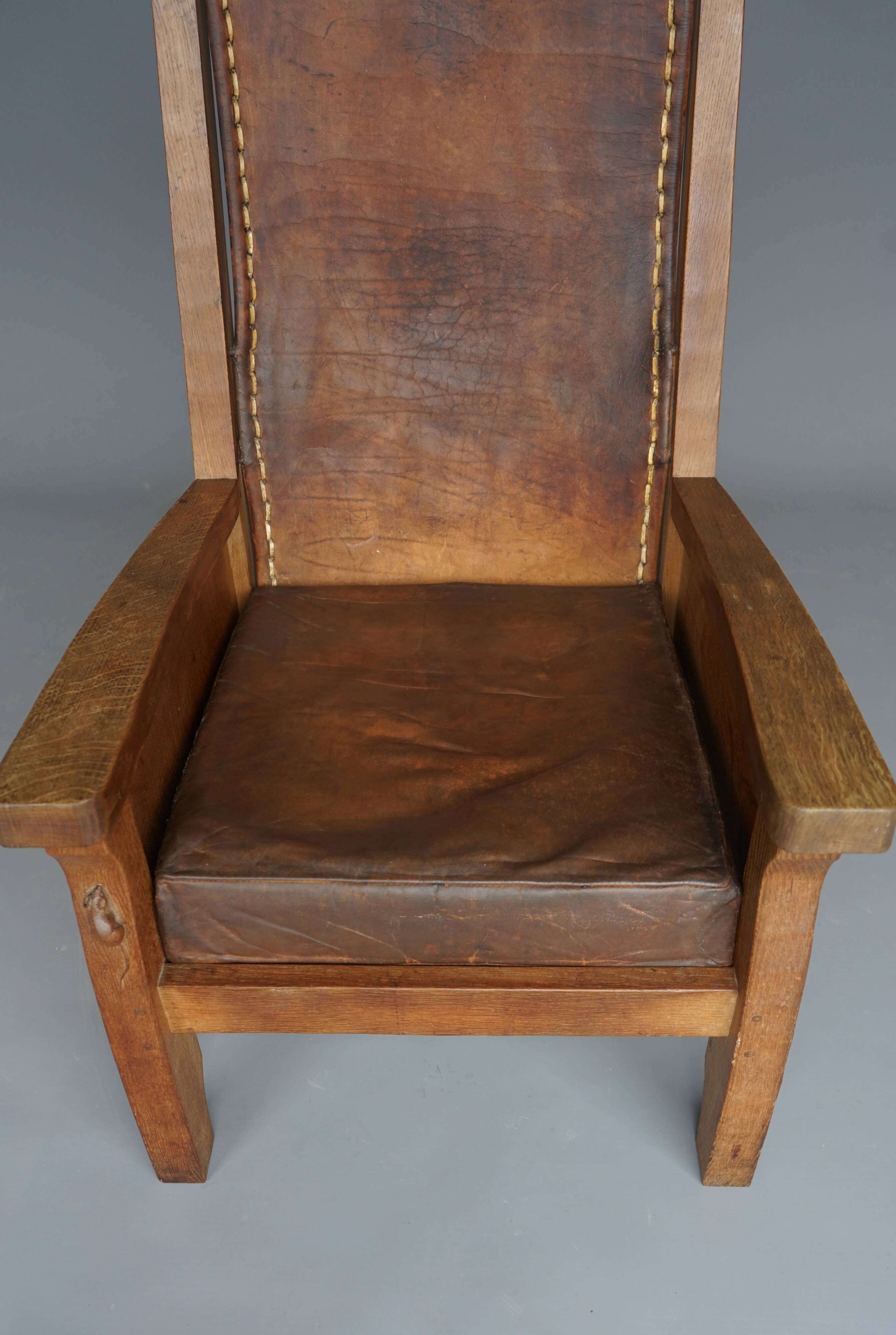 Oak Armchair by Robert Mouseman Thompson, 1940s