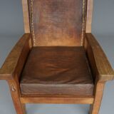 Oak Armchair by Robert Mouseman Thompson, 1940s