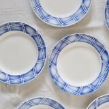 Set of 6 Sarreguemines flat plates, Rostand pattern