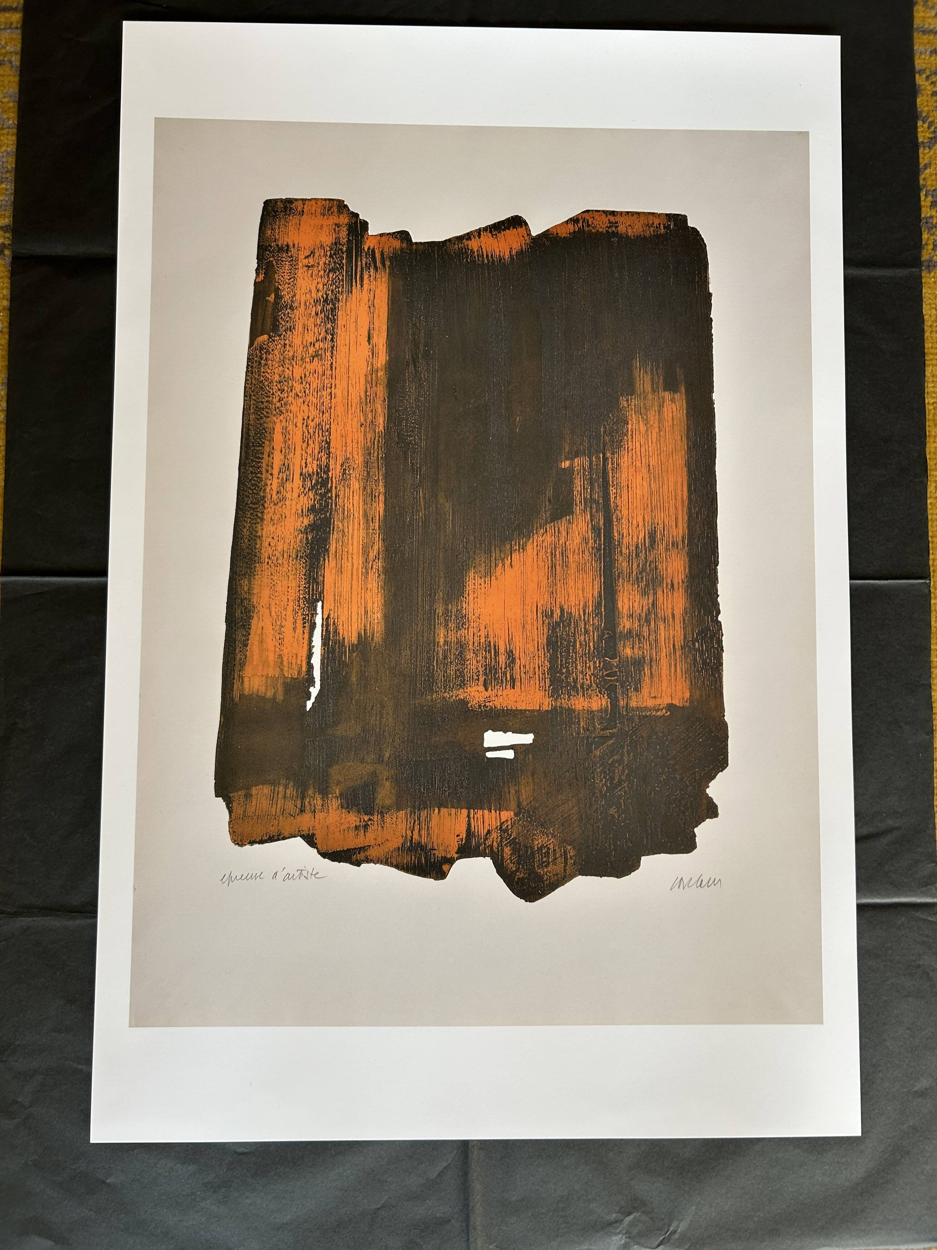 Pierre Soulages - Poster after Etching XVI on paper - 1961