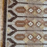 Scandinavian hand woven rolakan rug by Ingegerd Silow, Sweden
