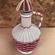 Old Lady Jeanne Glass Bottle + Vintage Braided Scoubidou #A967