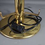 Table lamp blown glass & gold metal Italy vintage 70/80s