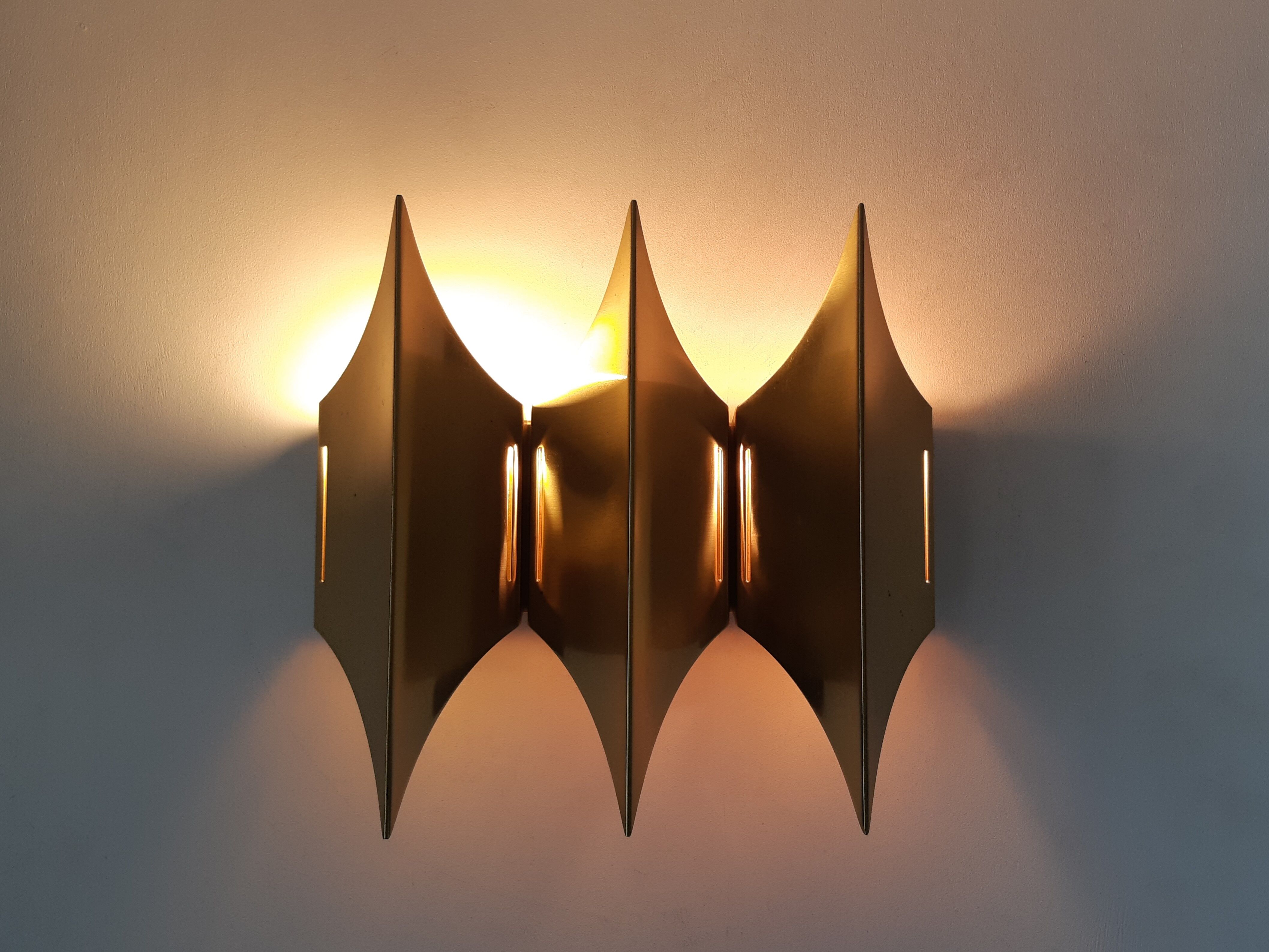 Gothic III wall lamp by Bent Karlby for Lyfa, Denmark 1960's